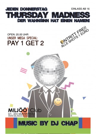 Donnerstag - Thursday Madness Werbeplakat