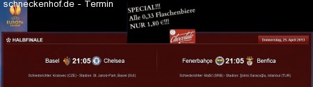 Europa League auf Großleinwand Werbeplakat